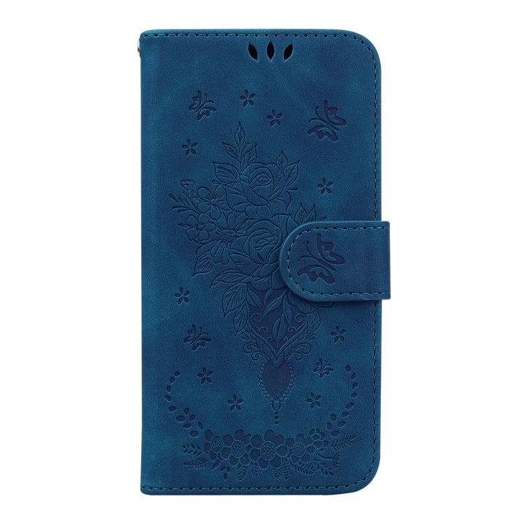 Butterfly Rose Embossed Leather Phone Case