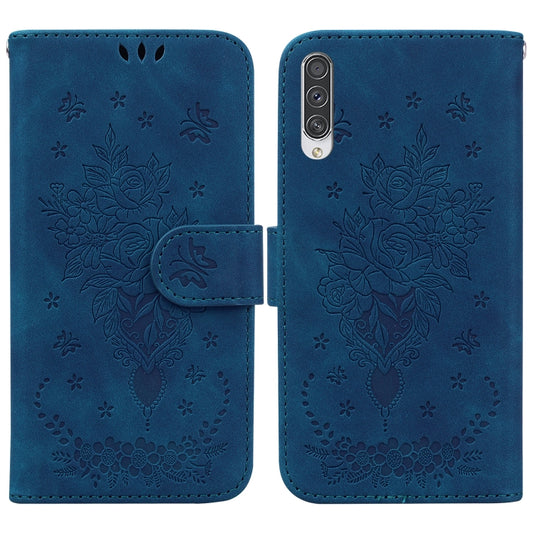 Butterfly Rose Embossed Leather Phone Case