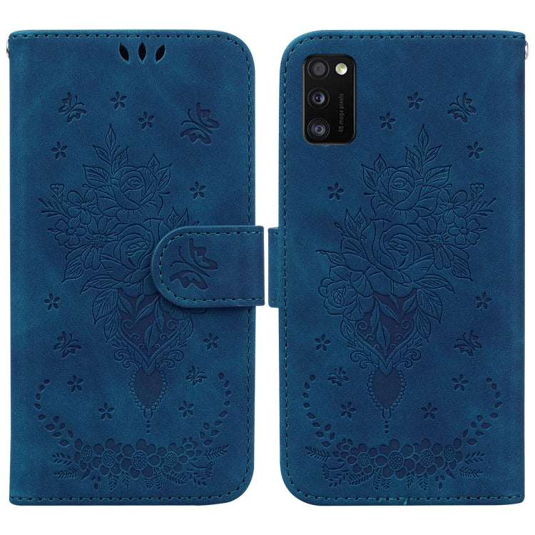 Butterfly Rose Embossed Leather Phone Case