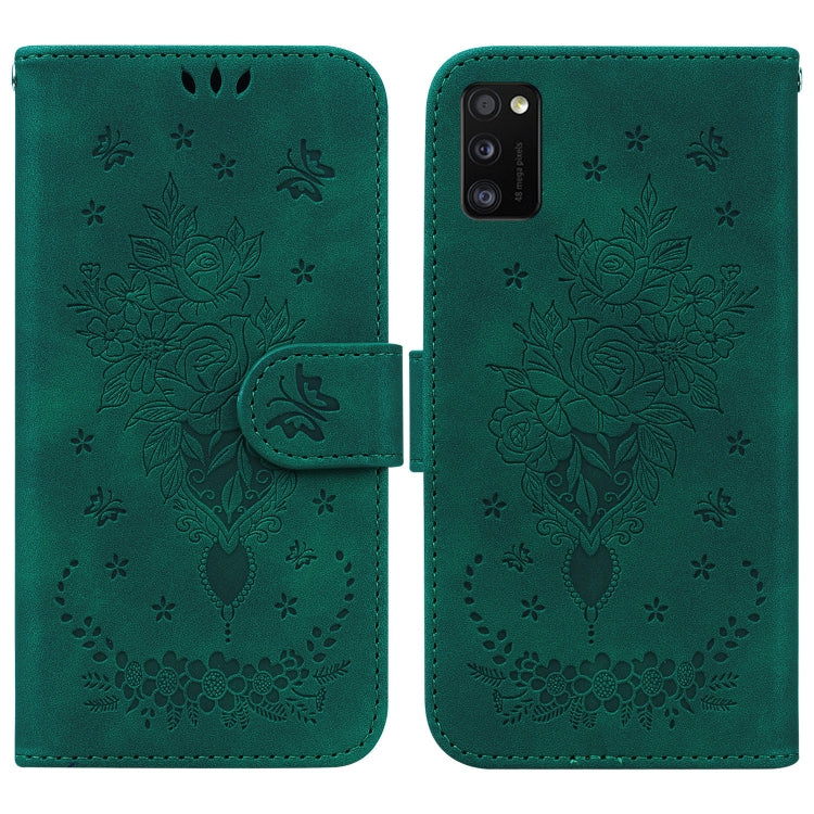 Butterfly Rose Embossed Leather Phone Case