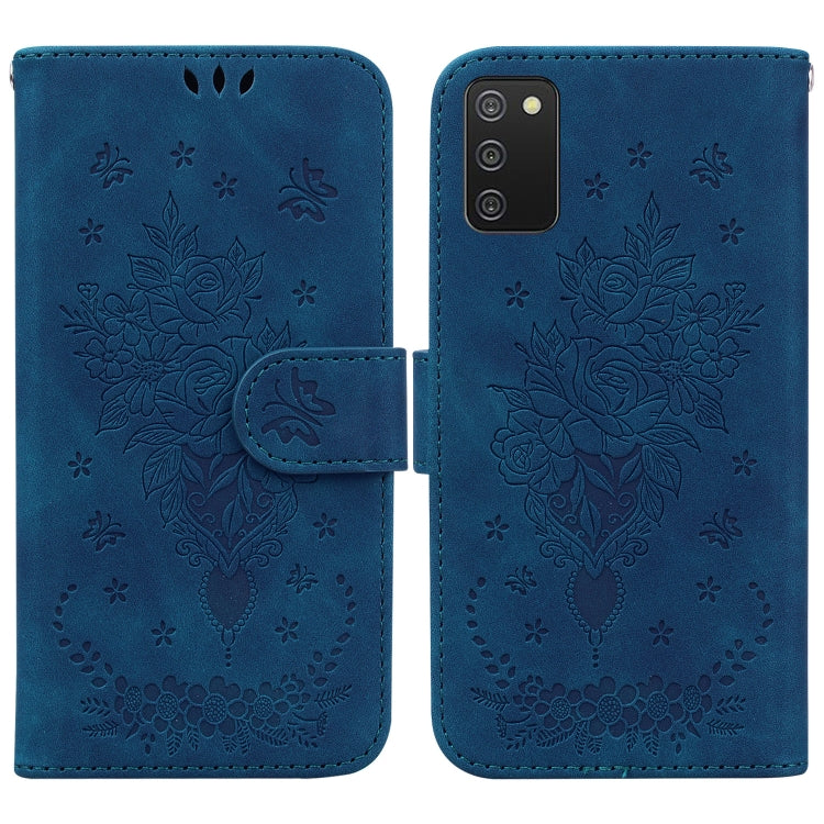 Butterfly Rose Embossed Leather Phone Case