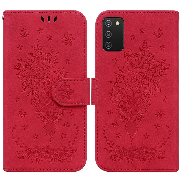 Butterfly Rose Embossed Leather Phone Case