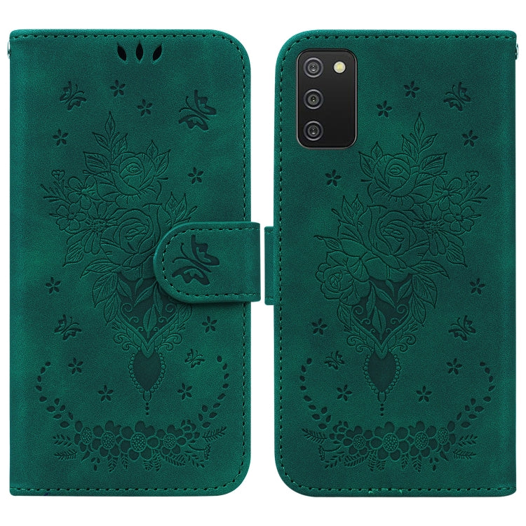 Butterfly Rose Embossed Leather Phone Case