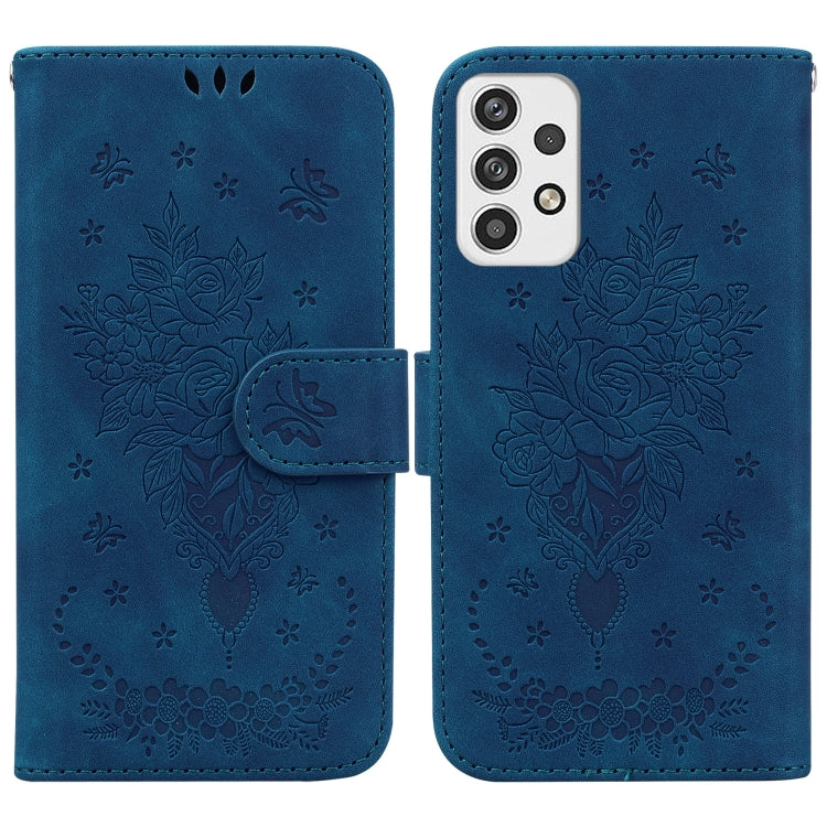 Butterfly Rose Embossed Leather Phone Case