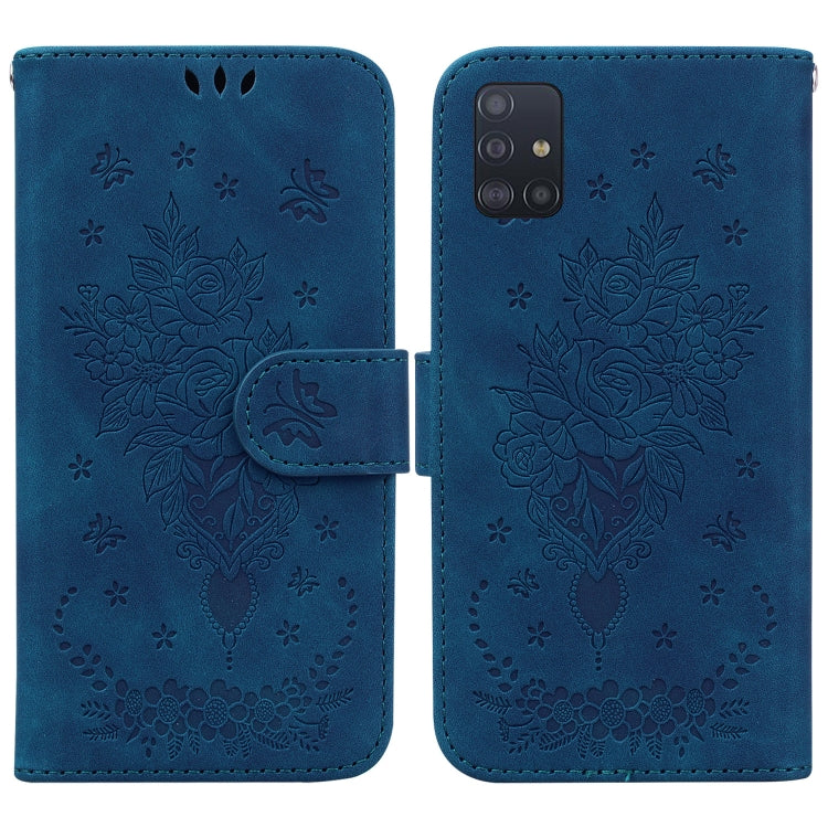 Butterfly Rose Embossed Leather Phone Case
