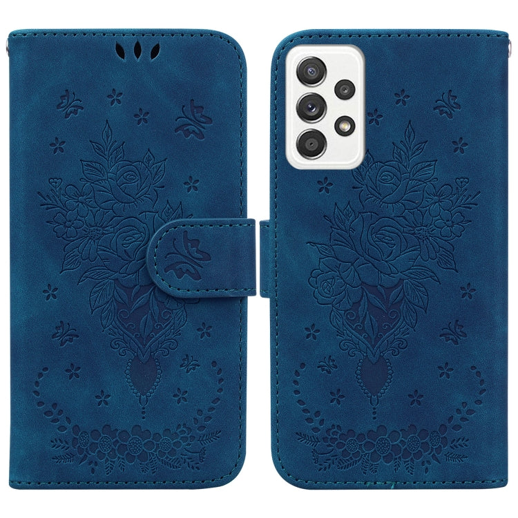 Butterfly Rose Embossed Leather Phone Case