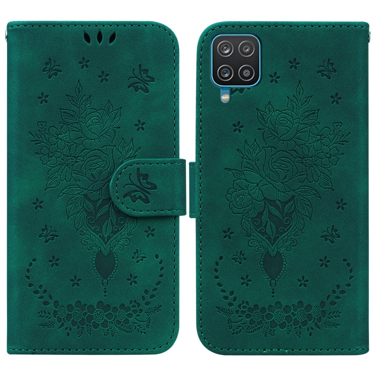 Butterfly Rose Embossed Leather Phone Case