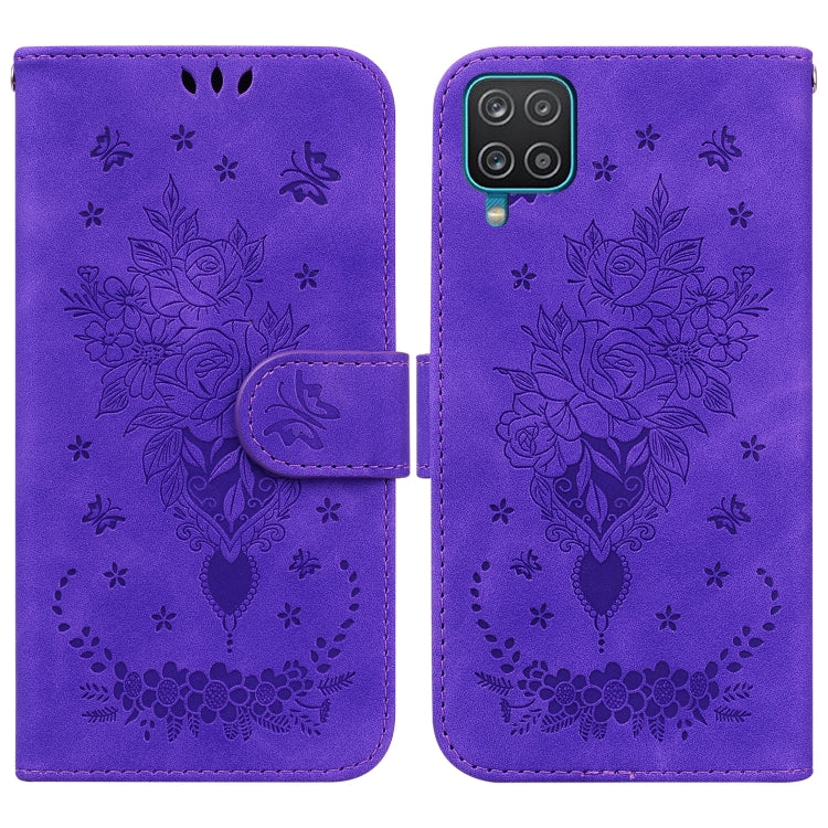 Butterfly Rose Embossed Leather Phone Case