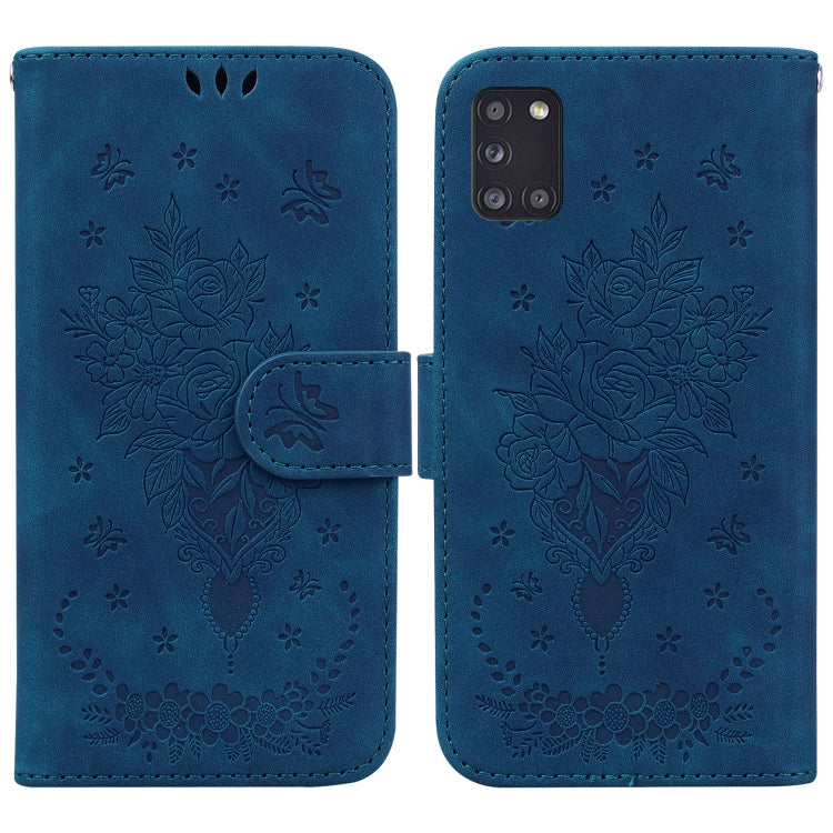 Butterfly Rose Embossed Leather Phone Case