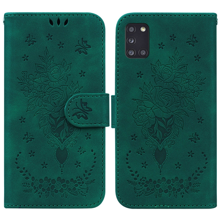 Butterfly Rose Embossed Leather Phone Case