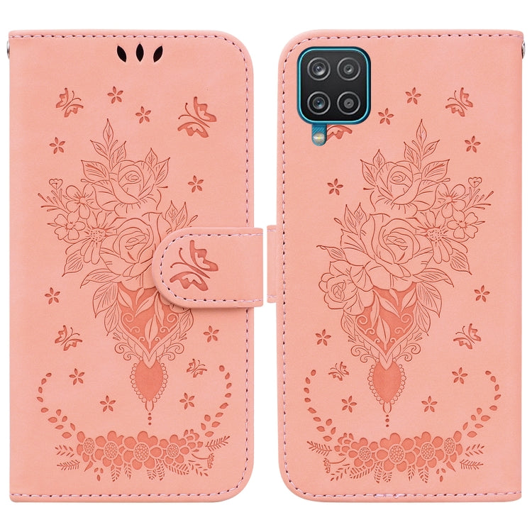 Butterfly Rose Embossed Leather Phone Case