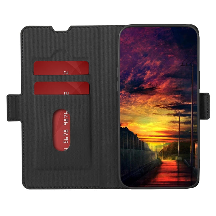 Twill Texture Side Button Leather Phone Case