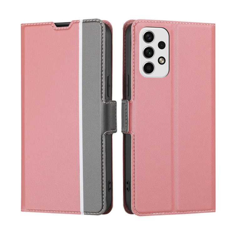 Twill Texture Side Button Leather Phone Case