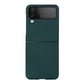 Sheep Texture Genuine Leather Phone Case, For Samsung Galaxy Z Flip4