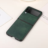 Two-color Litchi Texture Phone Case, For Samsung Galaxy Z Flip4