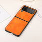 Two-color Litchi Texture Phone Case, For Samsung Galaxy Z Flip4