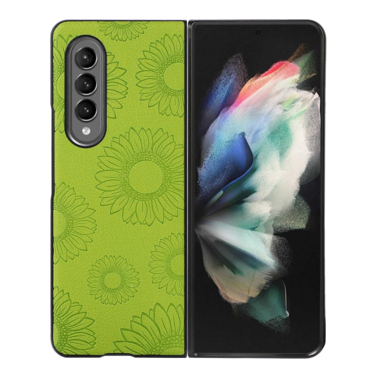 Sunflower Pattern PU+TPU+PC Shockproof Phone Case, For Samsung Galaxy Z Fold4