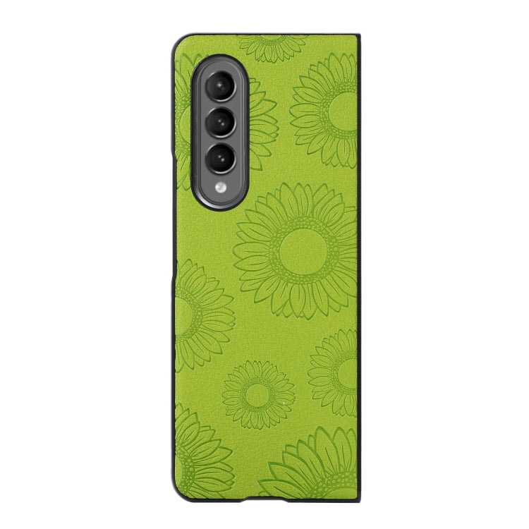 Sunflower Pattern PU+TPU+PC Shockproof Phone Case, For Samsung Galaxy Z Fold4