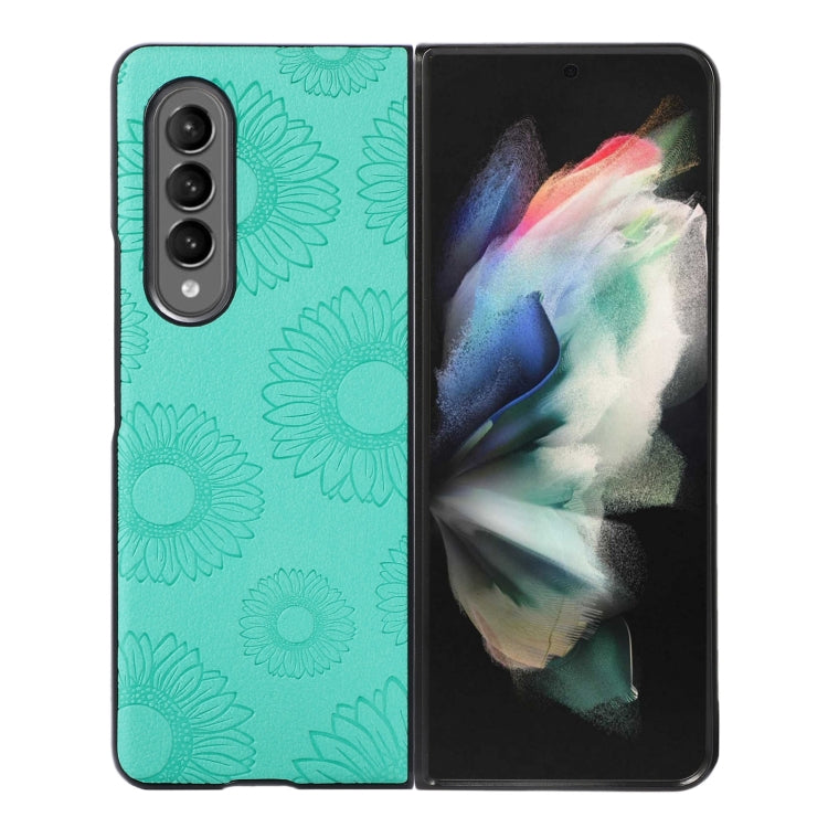 Sunflower Pattern PU+TPU+PC Shockproof Phone Case, For Samsung Galaxy Z Fold4