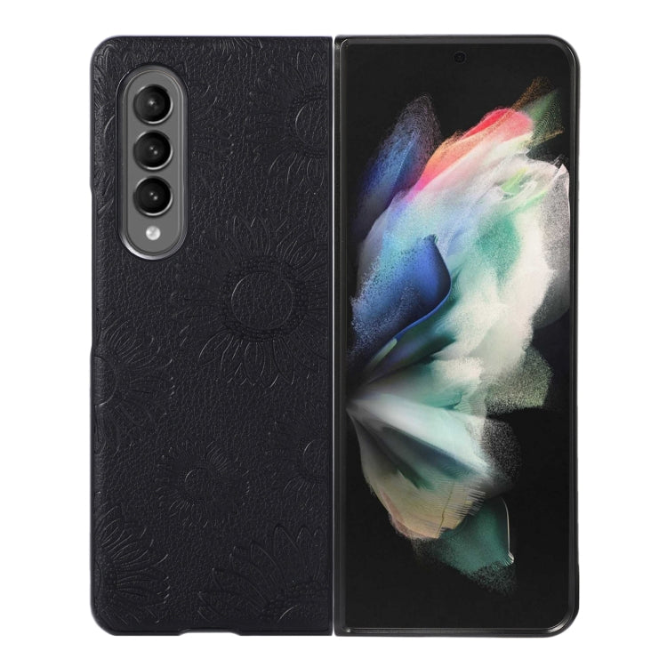 Sunflower Pattern PU+TPU+PC Shockproof Phone Case, For Samsung Galaxy Z Fold4