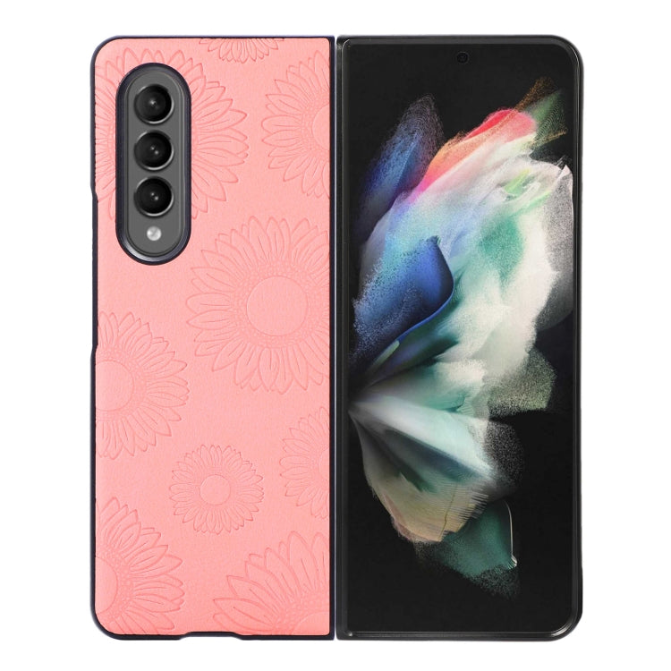 Sunflower Pattern PU+TPU+PC Shockproof Phone Case, For Samsung Galaxy Z Fold4