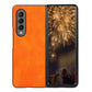 Two-color Litchi Texture PU Phone Case, For Samsung Galaxy Z Fold4