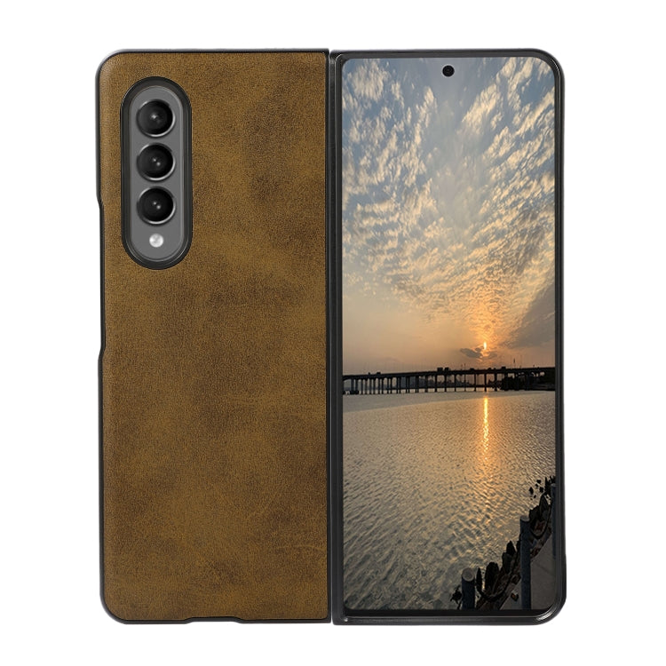 Two-color Calf Texture Shockproof Phone Case, For Samsung Galaxy Z Fold4