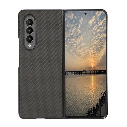 Carbon Fiber Texture PU Leather Phone Case, For Samsung Galaxy Z Fold4