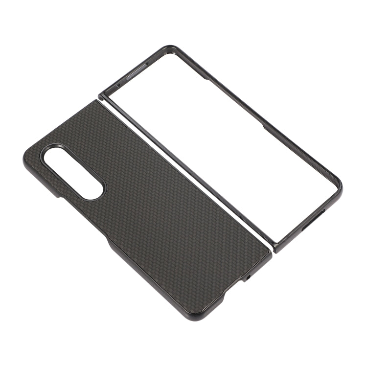 Carbon Fiber Texture PU Leather Phone Case, For Samsung Galaxy Z Fold4