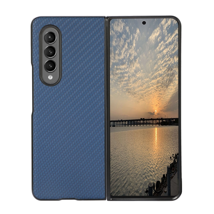Carbon Fiber Texture PU Leather Phone Case, For Samsung Galaxy Z Fold4