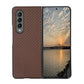 Carbon Fiber Texture PU Leather Phone Case, For Samsung Galaxy Z Fold4