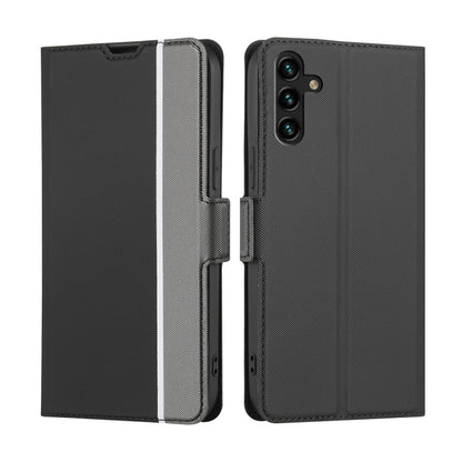 Twill Texture Side Button Leather Phone Case