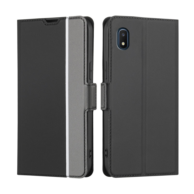 Twill Texture Side Button Leather Phone Case