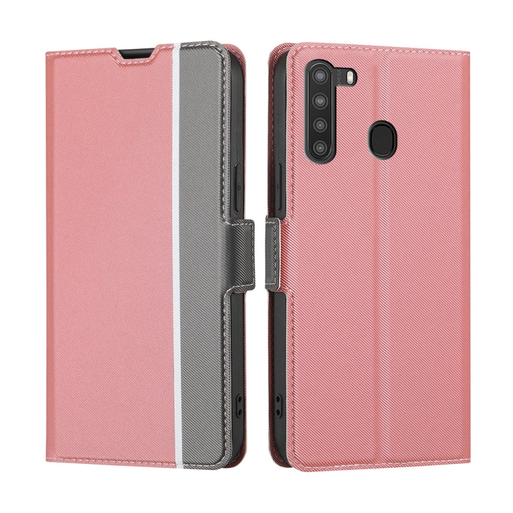 Twill Texture Side Button Leather Phone Case