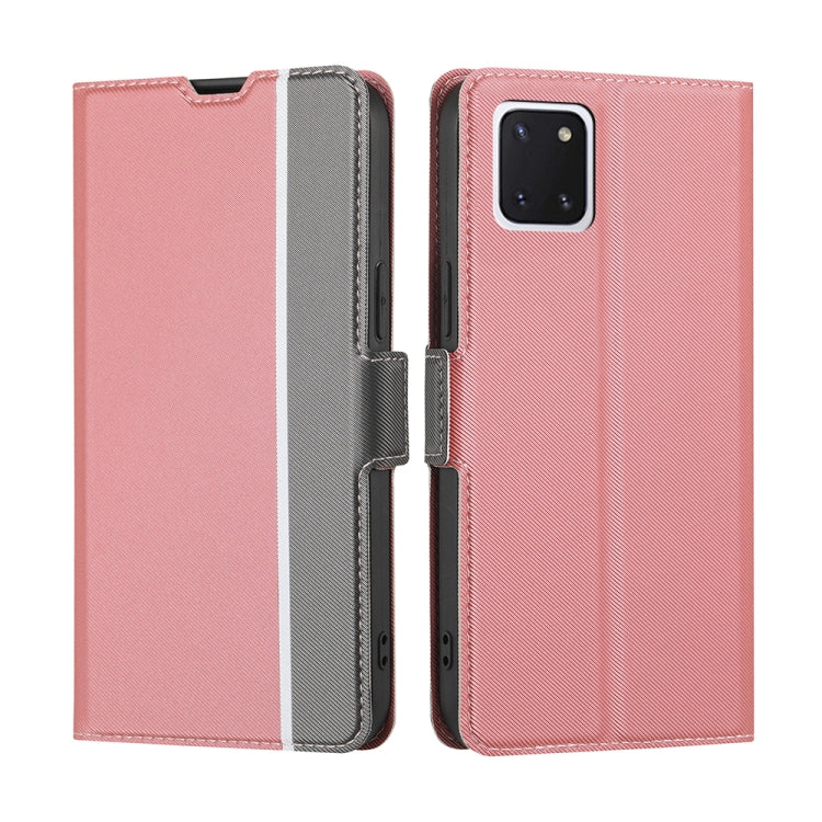 Twill Texture Side Button Leather Phone Case