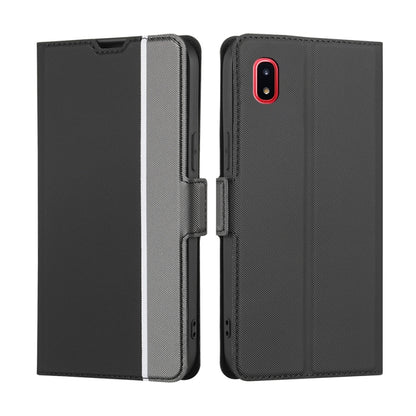 Twill Texture Side Button Leather Phone Case