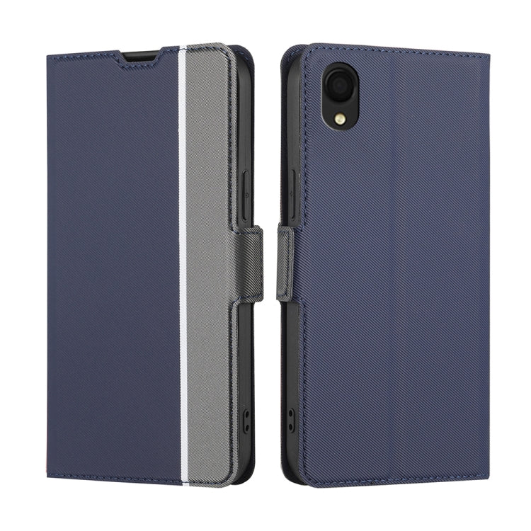 Twill Texture Side Button Leather Phone Case