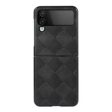 Weave Plaid PU Phone Case, For Samsung Galaxy Z Flip4
