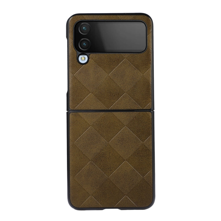 Weave Plaid PU Phone Case, For Samsung Galaxy Z Flip4