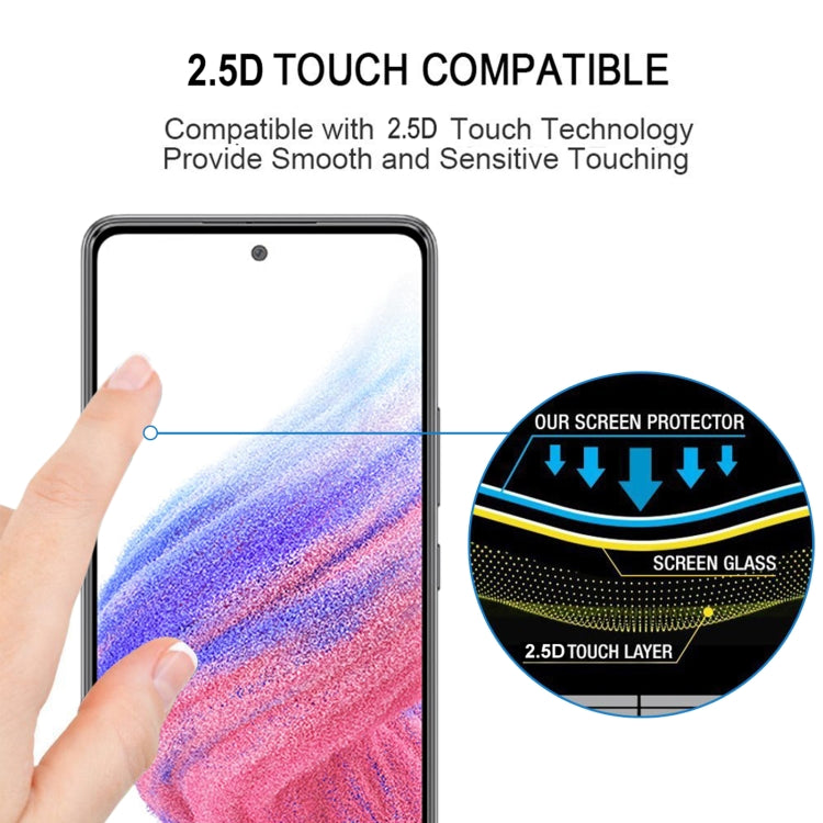 25 PCS Full Glue Cover Screen Protector Tempered Glass Film, For Samsung Galaxy A53 5G (25 PCS)