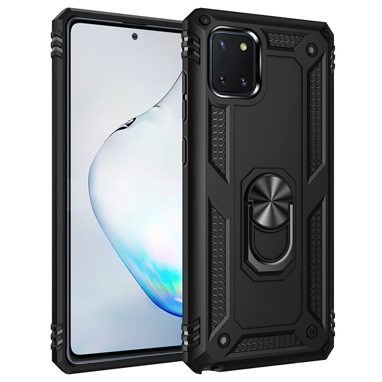 Shockproof TPU + PC Protective Case with 360 Degree Rotating Holder, For Galaxy A01, For Galaxy A81 / Note 10 Lite, For Galaxy A91 / S10 Lite