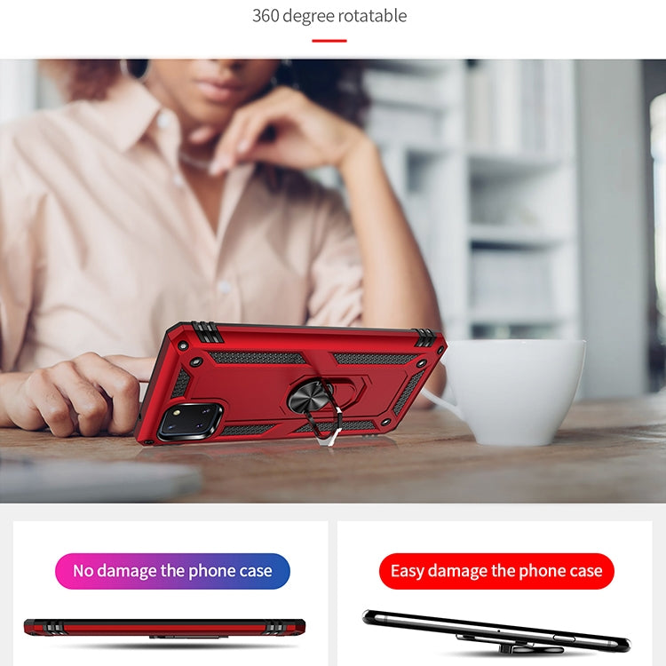 Shockproof TPU + PC Protective Case with 360 Degree Rotating Holder, For Galaxy A01, For Galaxy A81 / Note 10 Lite, For Galaxy A91 / S10 Lite