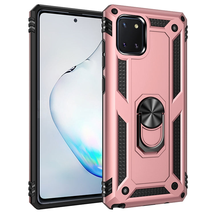 Shockproof TPU + PC Protective Case with 360 Degree Rotating Holder, For Galaxy A01, For Galaxy A81 / Note 10 Lite, For Galaxy A91 / S10 Lite