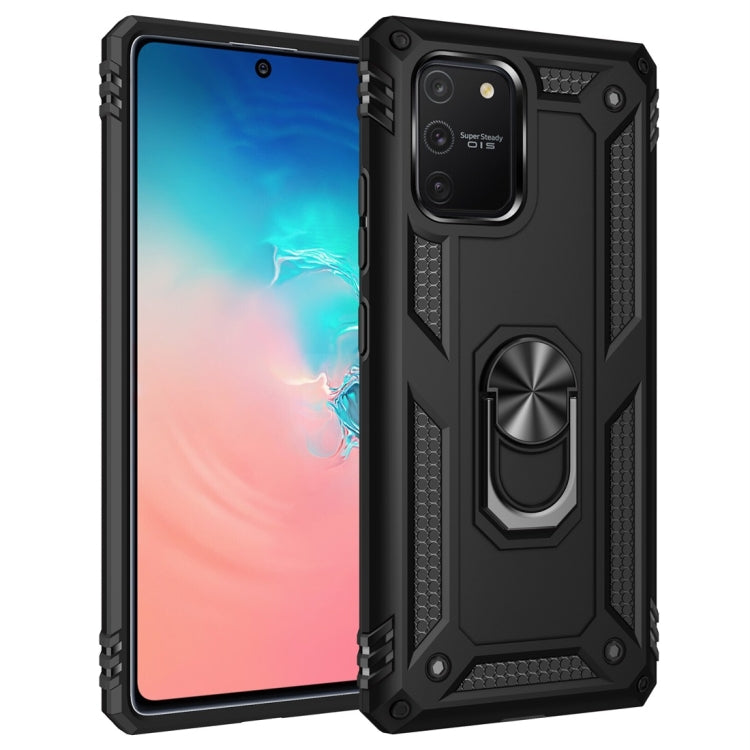 Shockproof TPU + PC Protective Case with 360 Degree Rotating Holder, For Galaxy A01, For Galaxy A81 / Note 10 Lite, For Galaxy A91 / S10 Lite