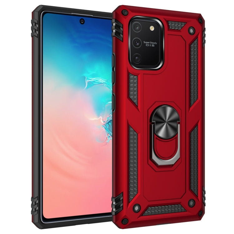 Shockproof TPU + PC Protective Case with 360 Degree Rotating Holder, For Galaxy A01, For Galaxy A81 / Note 10 Lite, For Galaxy A91 / S10 Lite