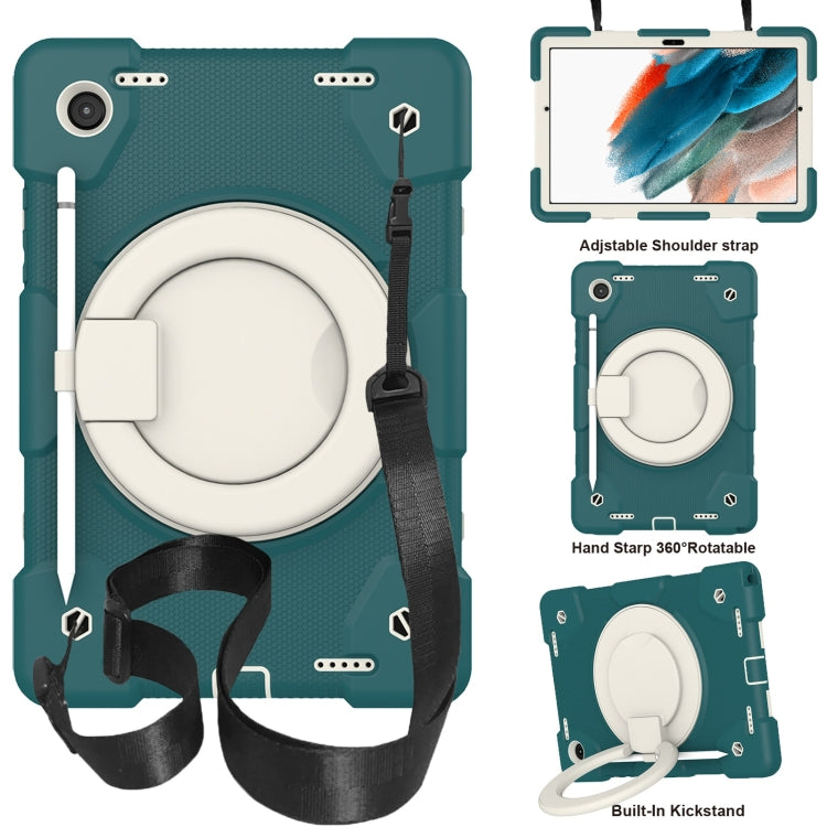 Silicone + PC Full Body Protection Tablet Case With Holder & Strap