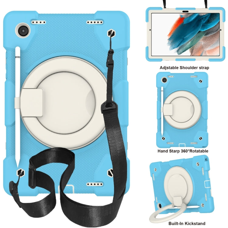 Silicone + PC Full Body Protection Tablet Case With Holder & Strap