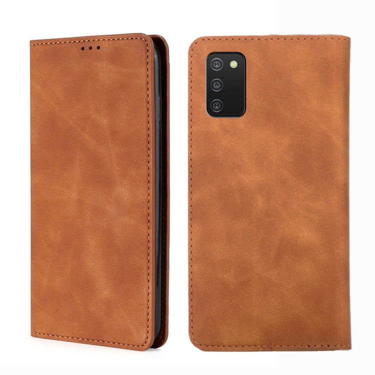 Skin Feel Magnetic Horizontal Flip Leather Phone Case, For Samsung Galaxy A03s 164.2mm, For Samsung Galaxy A03s US Version 165.85mm, For Samsung Galaxy A22 4G, For Samsung Galaxy A22 5G, For Samsung Galaxy A22 5G JP Version, For Samsung Galaxy F52 5G��...