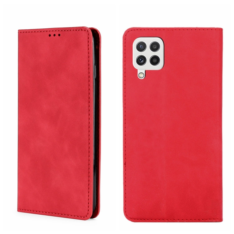 Skin Feel Magnetic Horizontal Flip Leather Phone Case, For Samsung Galaxy A03s 164.2mm, For Samsung Galaxy A03s US Version 165.85mm, For Samsung Galaxy A22 4G, For Samsung Galaxy A22 5G, For Samsung Galaxy A22 5G JP Version, For Samsung Galaxy F52 5G��...