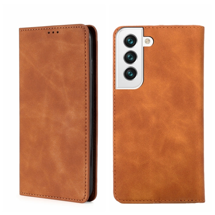 Skin Feel Magnetic Horizontal Flip Leather Phone Case, For Samsung Galaxy S22+ 5G, For Samsung Galaxy S22 Ultra 5G